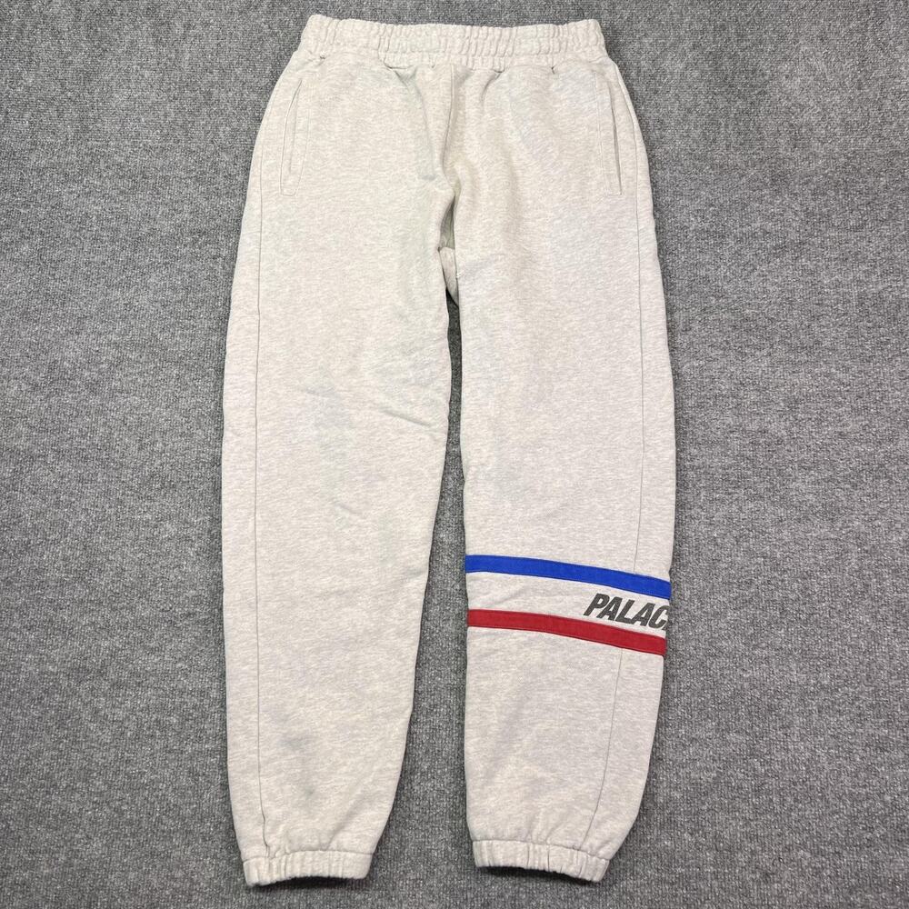 Palace S-Line Jogger Pants Mens M Gray Cotton Elastic Waist Pockets Skateboard